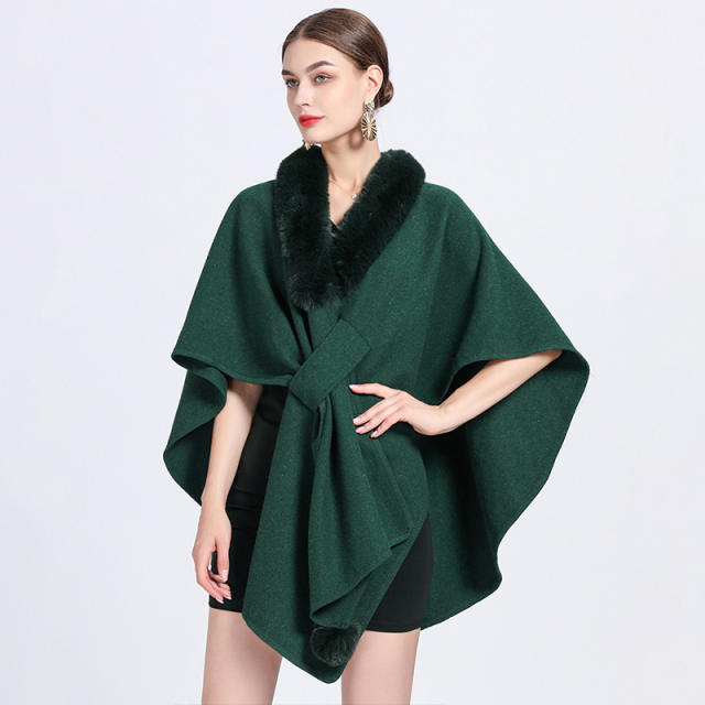 Occident fashion imitation rabbit hair women loose shawl