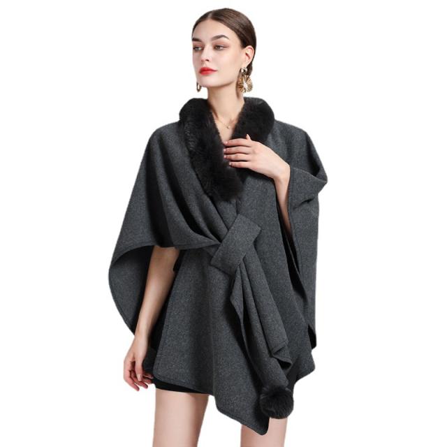 Occident fashion imitation rabbit hair women loose shawl