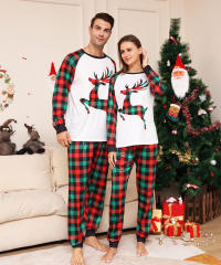 Classic red green plaid pattern christmas pajamas family matching outfits