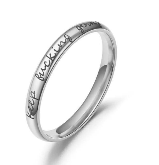 keep fucking going hot sale cheap price stainless steel finger rings