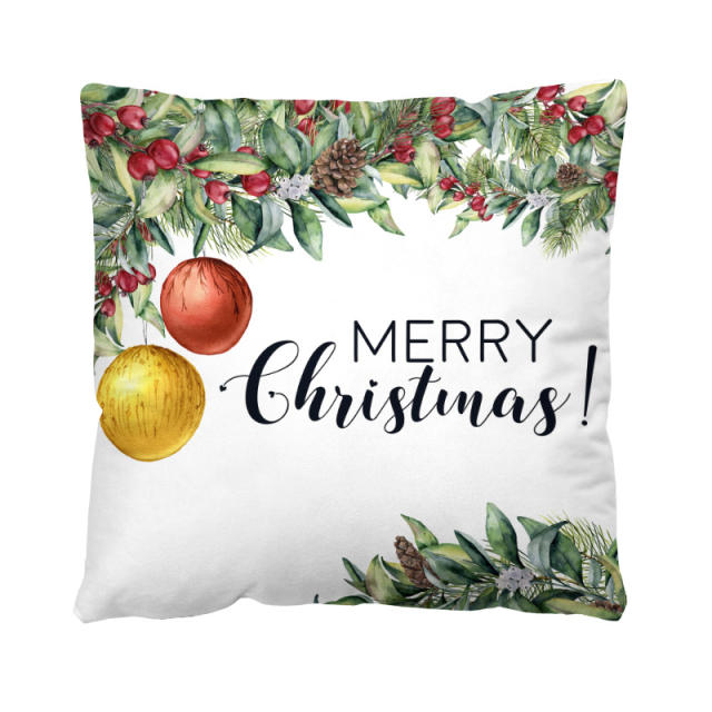 Merry christmas home throw pillow case
