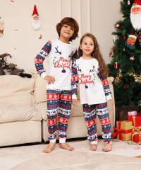 2023 Snow elk pattern family pajamas christmas matching outfits