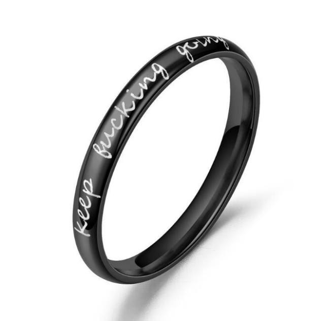keep fucking going hot sale cheap price stainless steel finger rings