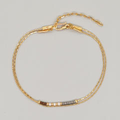 Boho ins colorful miyuki bead two layer dainty bracelet for women