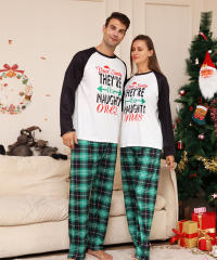 Merry christmas plaid pattern family pajamas