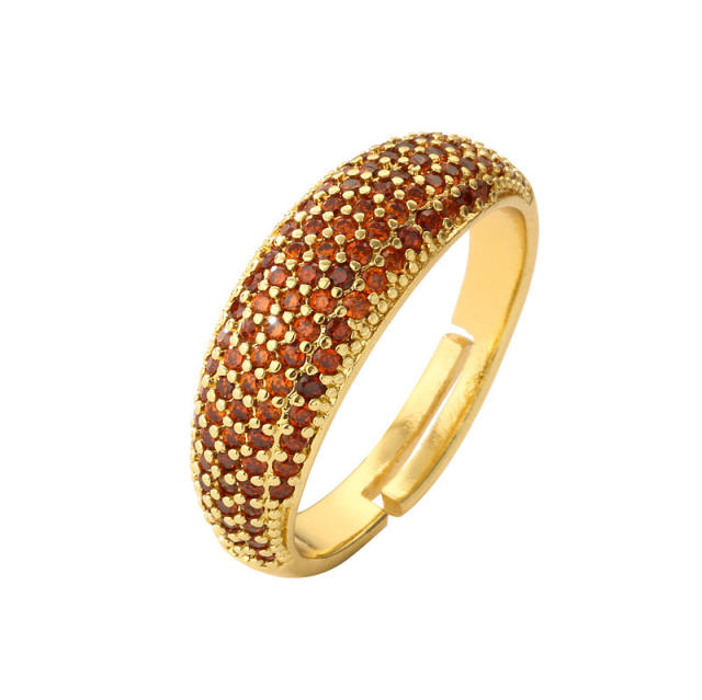 Luxury 18K gold plated diamond rings for women