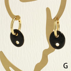 Y2K colorful enamel coffee bean copper chain necklace bracelet set