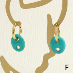 Y2K colorful enamel coffee bean copper chain necklace bracelet set