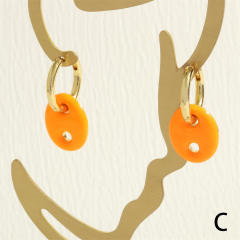 Y2K colorful enamel coffee bean copper chain necklace bracelet set