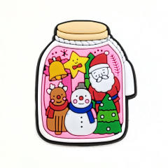 Christmas design soft PVC shoes charms for crocs