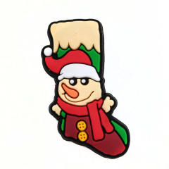 Christmas design soft PVC shoes charms for crocs