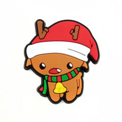 Christmas design soft PVC shoes charms for crocs