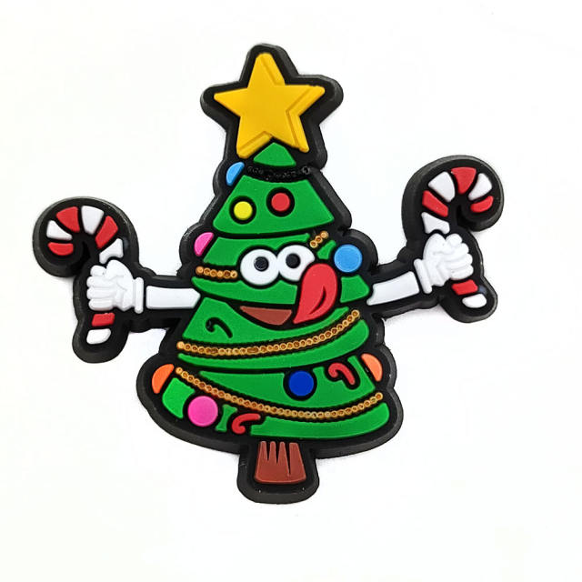Christmas design soft PVC shoes charms for crocs