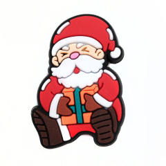 Christmas design soft PVC shoes charms for crocs