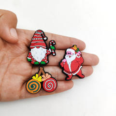 Christmas design soft PVC shoes charms for crocs