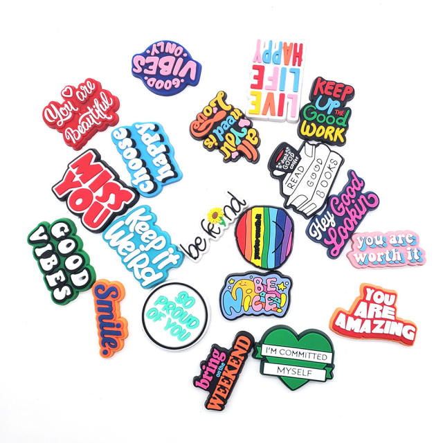 PVC 20 design soft shoes charms for crocs
