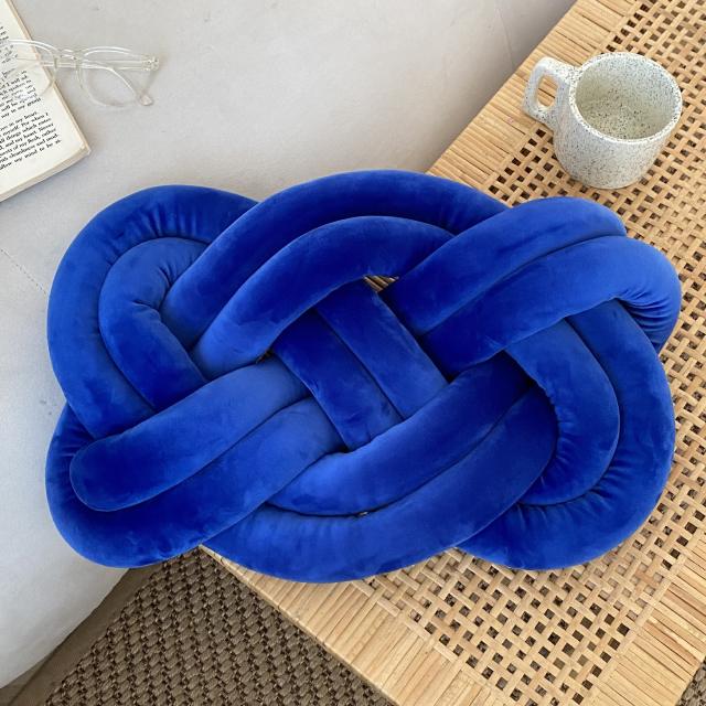 INS creative twisted design velvet throw pillow