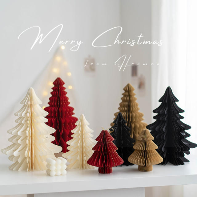 2pcs set Origami Christmas tree for table christmas Ornaments