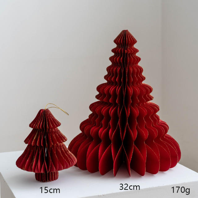 2pcs set Origami Christmas tree for table christmas Ornaments