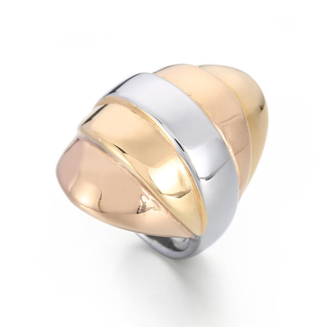 18KG Chunky geometric design stainless steel finger rings