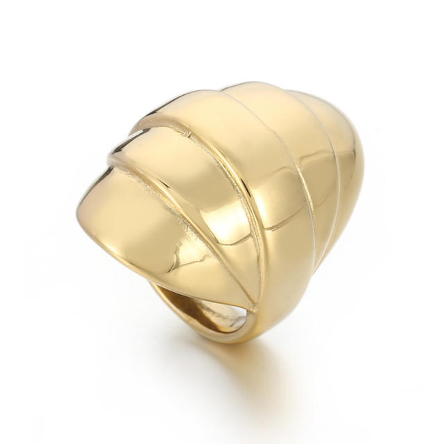 18KG Chunky geometric design stainless steel finger rings