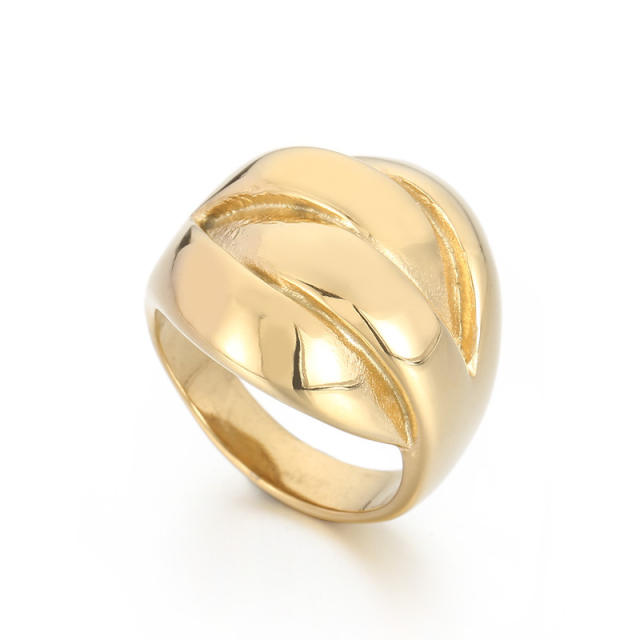 18KG Chunky geometric design stainless steel finger rings