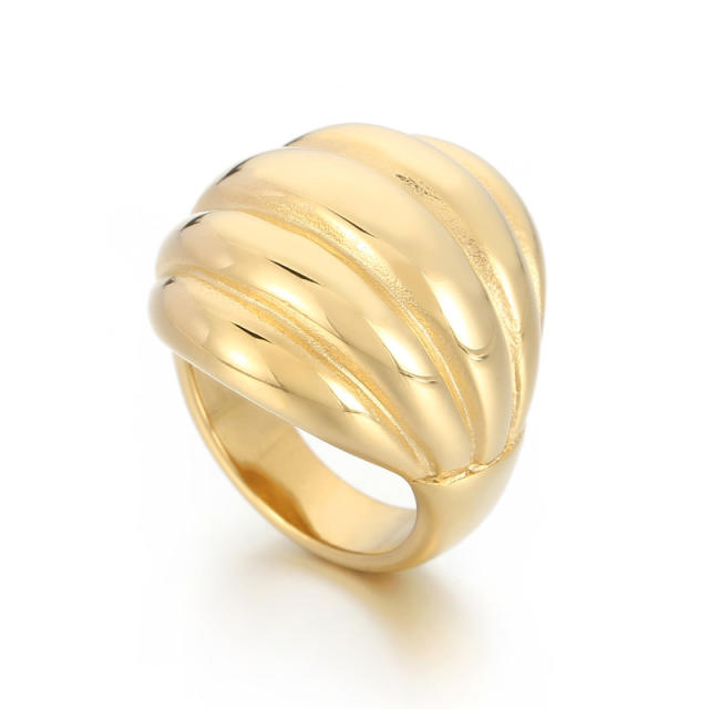 18KG Chunky geometric design stainless steel finger rings