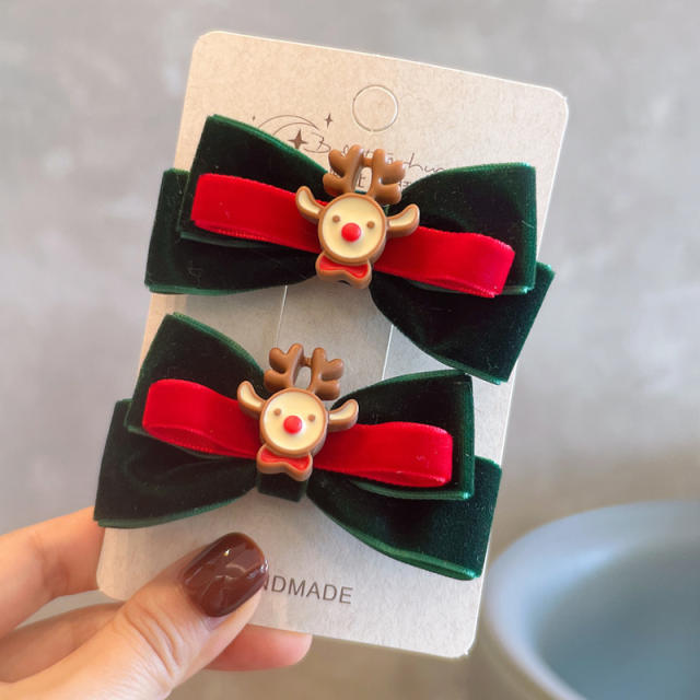 Christmas gift sweet bow hair clips for kids