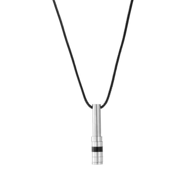 Creative stainless steel pendant wax rope long necklace couple necklace