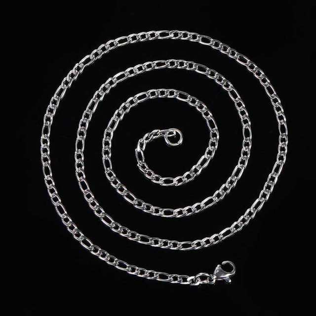 Stainless steel figaro chain necklace for men 3mm/4mm/5mm/6mm