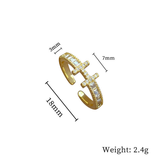 Korean fashion diamond H letter stainless steel rings for women