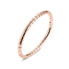 Basic bamboo bead stainless steel bangle band