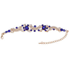 Delicate colorful rhinestone statement wedding bracelet