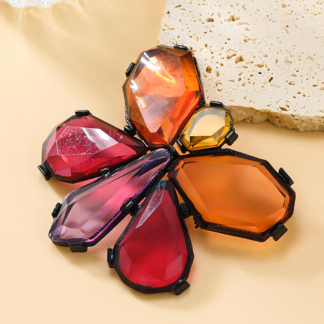 Coloful resin butterfly design women brooch