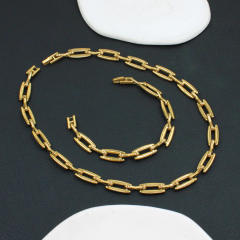 Concise easy match stainless steel chain necklace bracelet