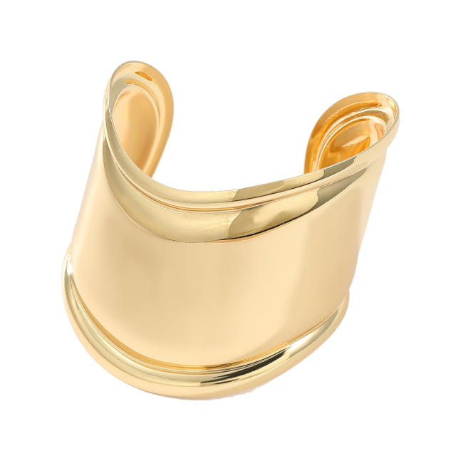 Winter design gold silver wide cuff bangle band