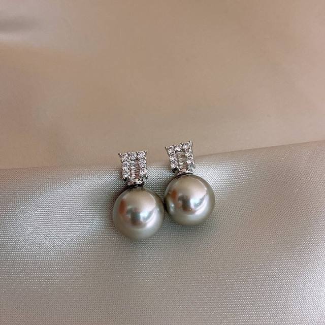 Chic imitataion pearl bead women earrings