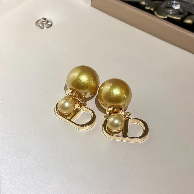 Chic imitataion pearl bead women earrings