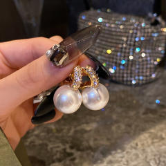 Chic imitataion pearl bead women earrings