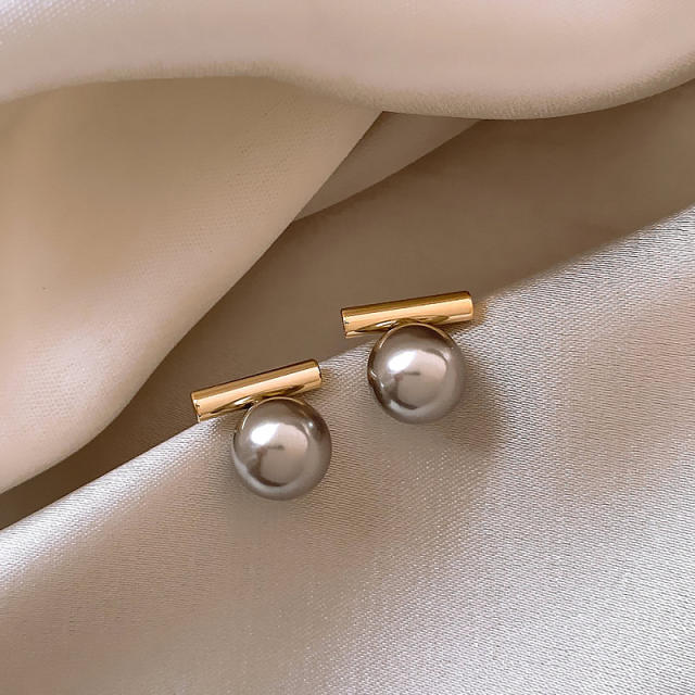 Chic imitataion pearl bead women earrings