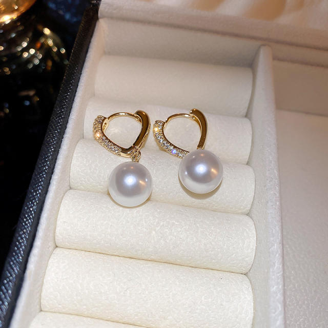 Chic imitataion pearl bead women earrings