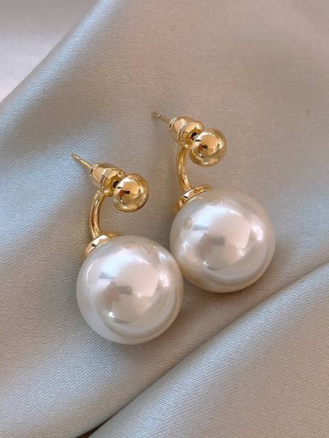 Chic imitataion pearl bead women earrings
