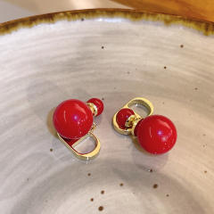 Chic imitataion pearl bead women earrings
