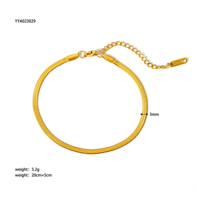 Hot sale stainless steel chain anklet collection