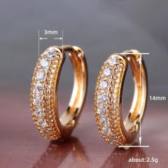 Classic simple diamond small hoop earrings for men women