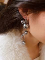 Elegant gray pearl dangle women earrings