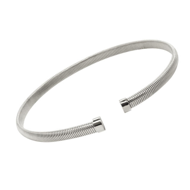 8mm Personality stainless steel choker necklace bracelet earrings set