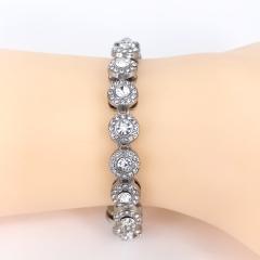 10mm round rhinestone delicate alloy chain necklace bracelet