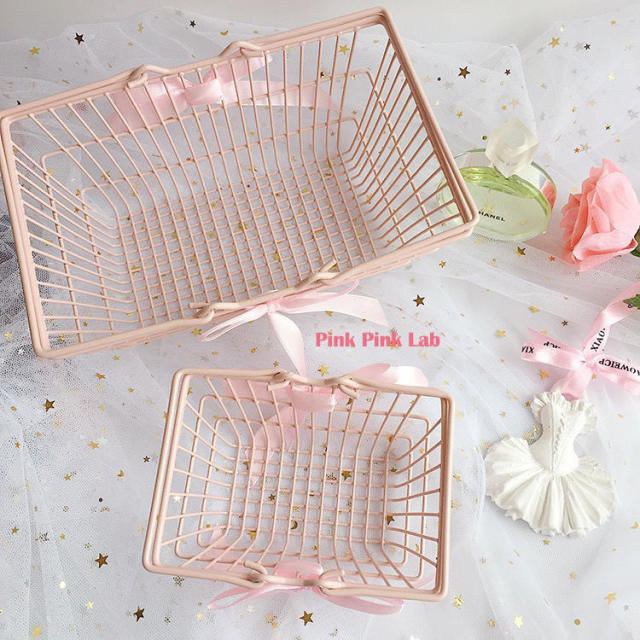 Mini metal three color three size shopping basket