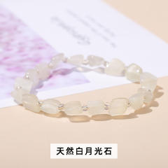 Natural crystal bead elastic bracelet for women